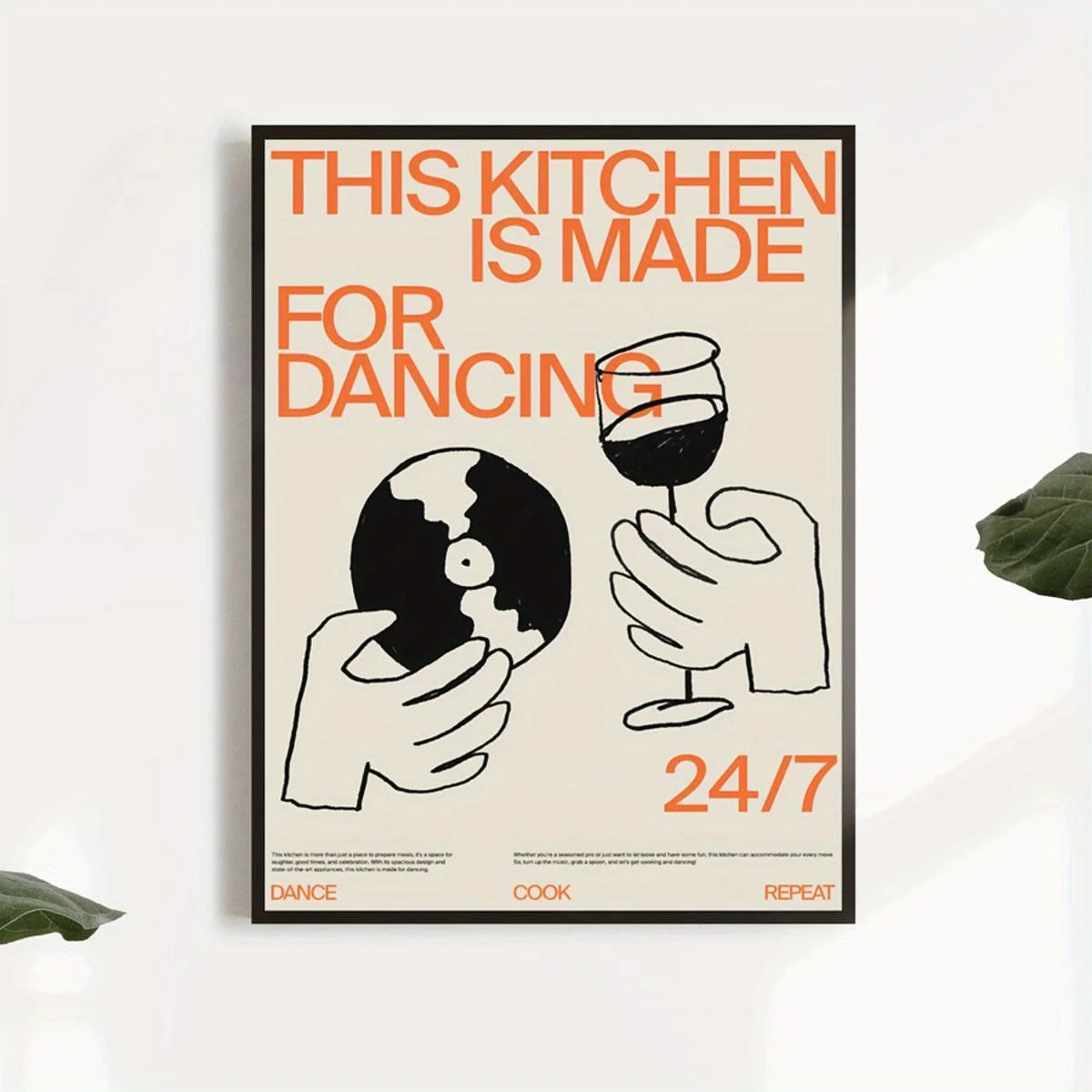 Canvas Poster This Kitchen for Dancing Wall Art Wall Painting Bedroom Office Living Room Cafe Bar Wall Home and Dorm Decorati