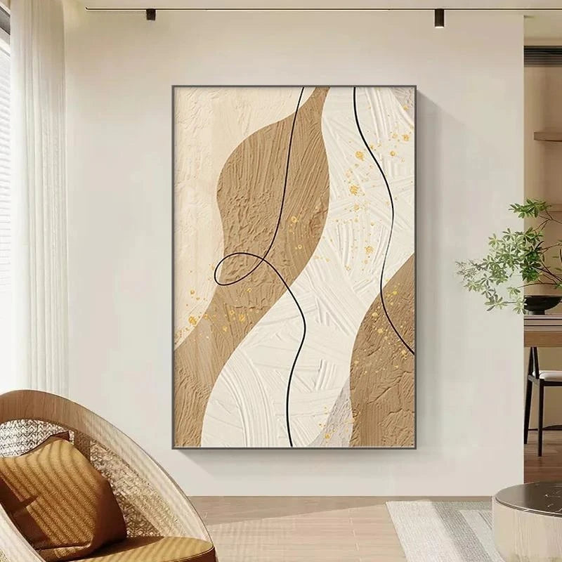Abstract Geometric Black Line Wall Art Poster Nordic Texture Canvas Painting Print Pictures Living Room Interior Home Decoration
