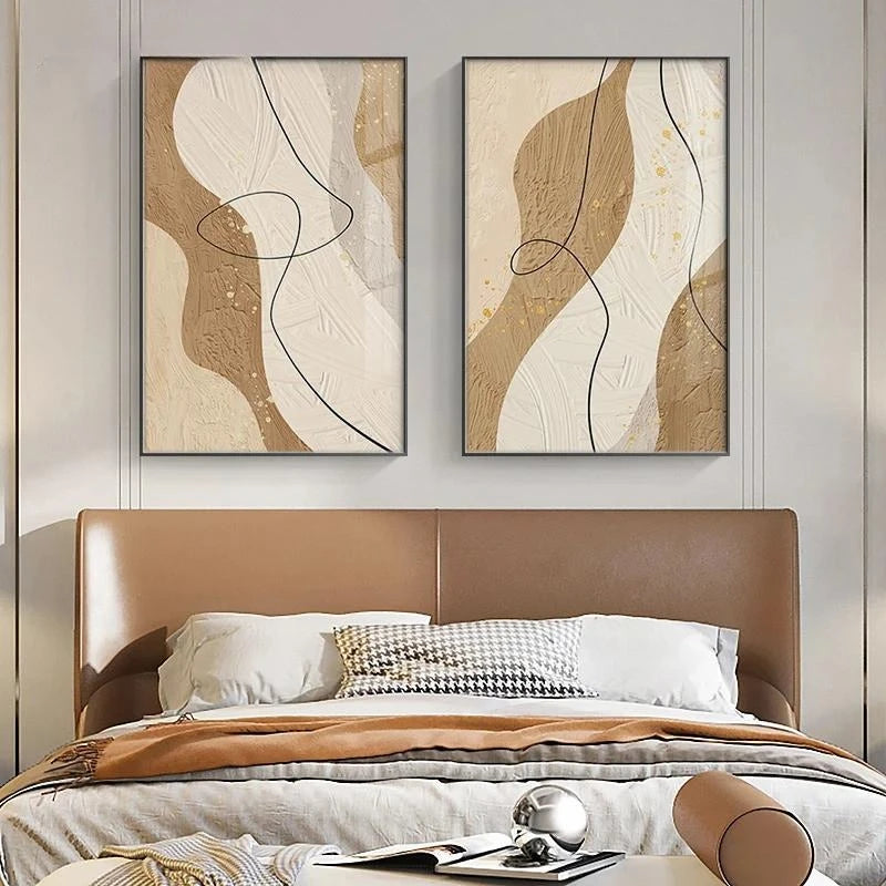 Abstract Geometric Black Line Wall Art Poster Nordic Texture Canvas Painting Print Pictures Living Room Interior Home Decoration