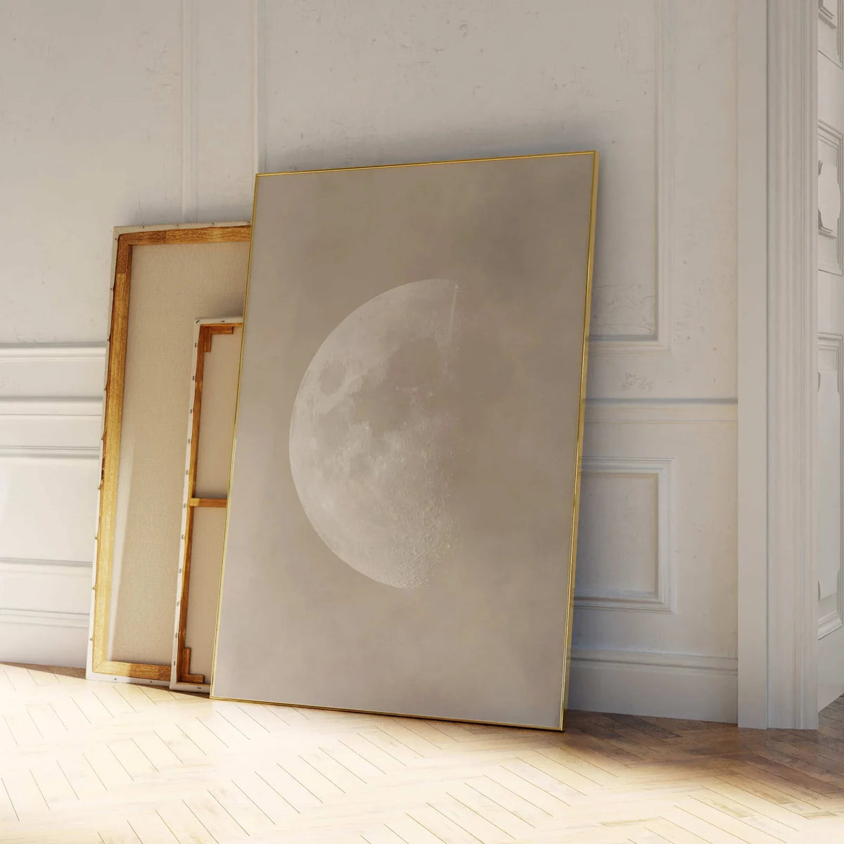 3PCS Bedroom Wall Art Moon Art Poster  Above Bed Decor  Neutral Wall Decor  White Witchy Decor  Canvas Paintings For Room Decor