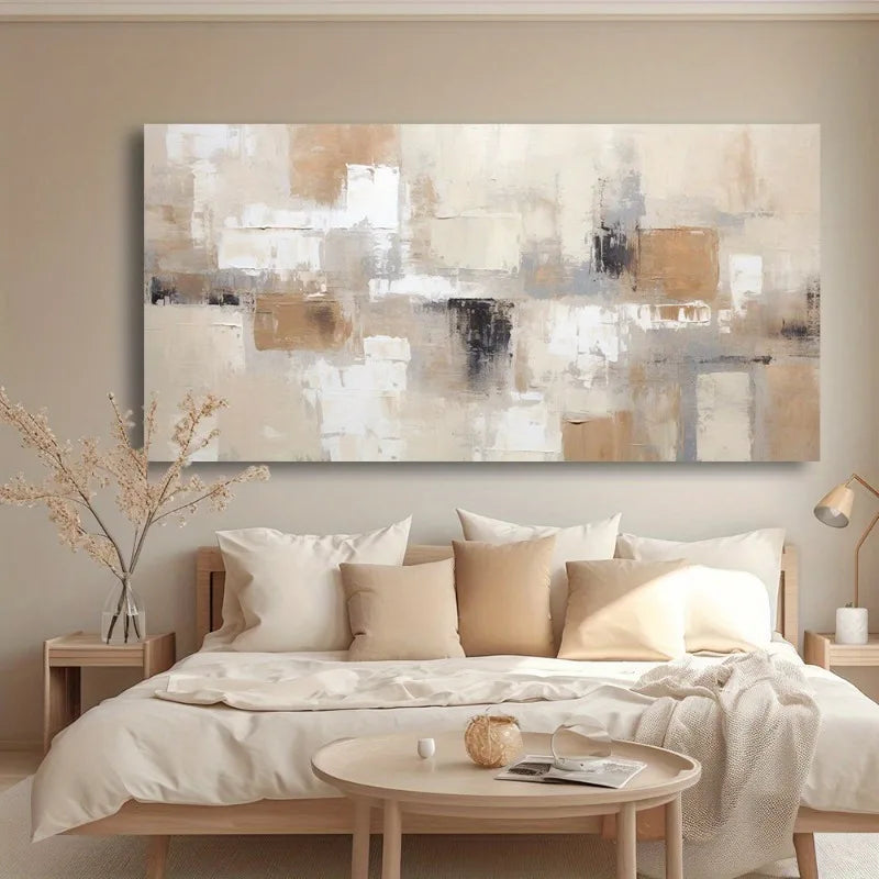 Large Modern Abstract Canvas Wall Art , Frameless Painting for Living Room, Bedroom, Office Decor, Modern Canvas Print Wall Art