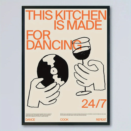 Canvas Poster This Kitchen for Dancing Wall Art Wall Painting Bedroom Office Living Room Cafe Bar Wall Home and Dorm Decorati