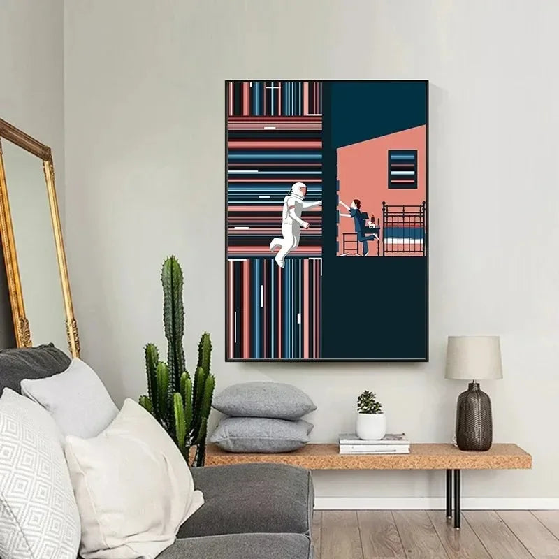 Classic Abstract , Wall Art, Interstellar Space Wall Art, HD Canvas Print Poster for Home Living Room Bedroom Decoration