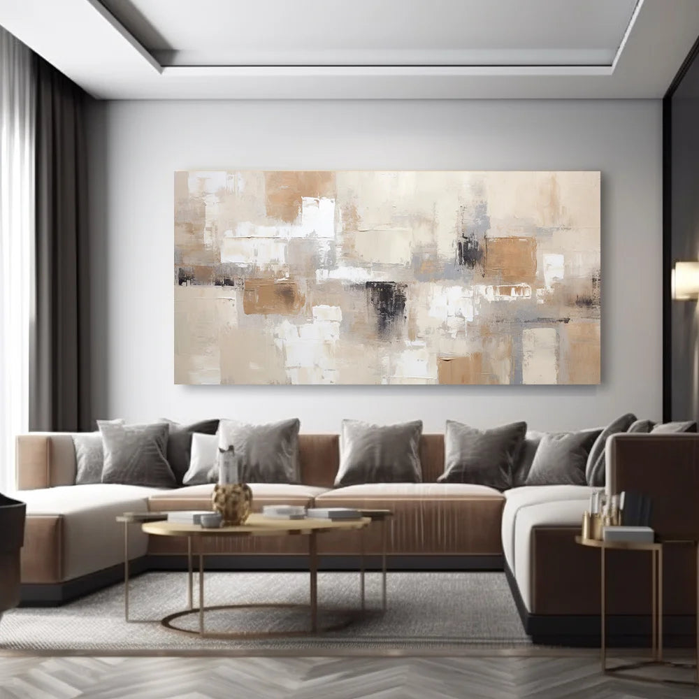 Large Modern Abstract Canvas Wall Art , Frameless Painting for Living Room, Bedroom, Office Decor, Modern Canvas Print Wall Art
