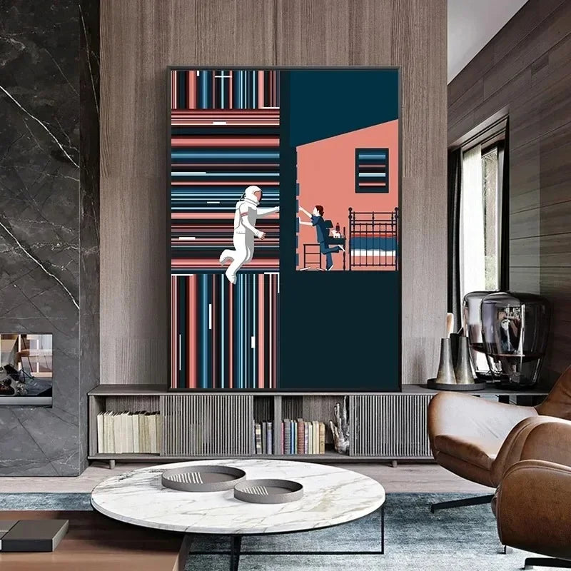 Classic Abstract , Wall Art, Interstellar Space Wall Art, HD Canvas Print Poster for Home Living Room Bedroom Decoration
