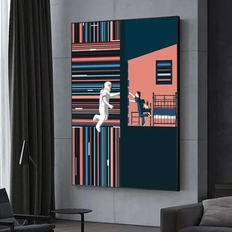 Classic Abstract , Wall Art, Interstellar Space Wall Art, HD Canvas Print Poster for Home Living Room Bedroom Decoration
